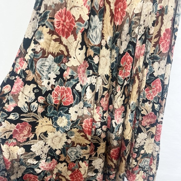 Peruvian‎ Connection Belvedere Romantic Floral Midi Surplice Faux Wrap Dress M - Picture 7 of 10